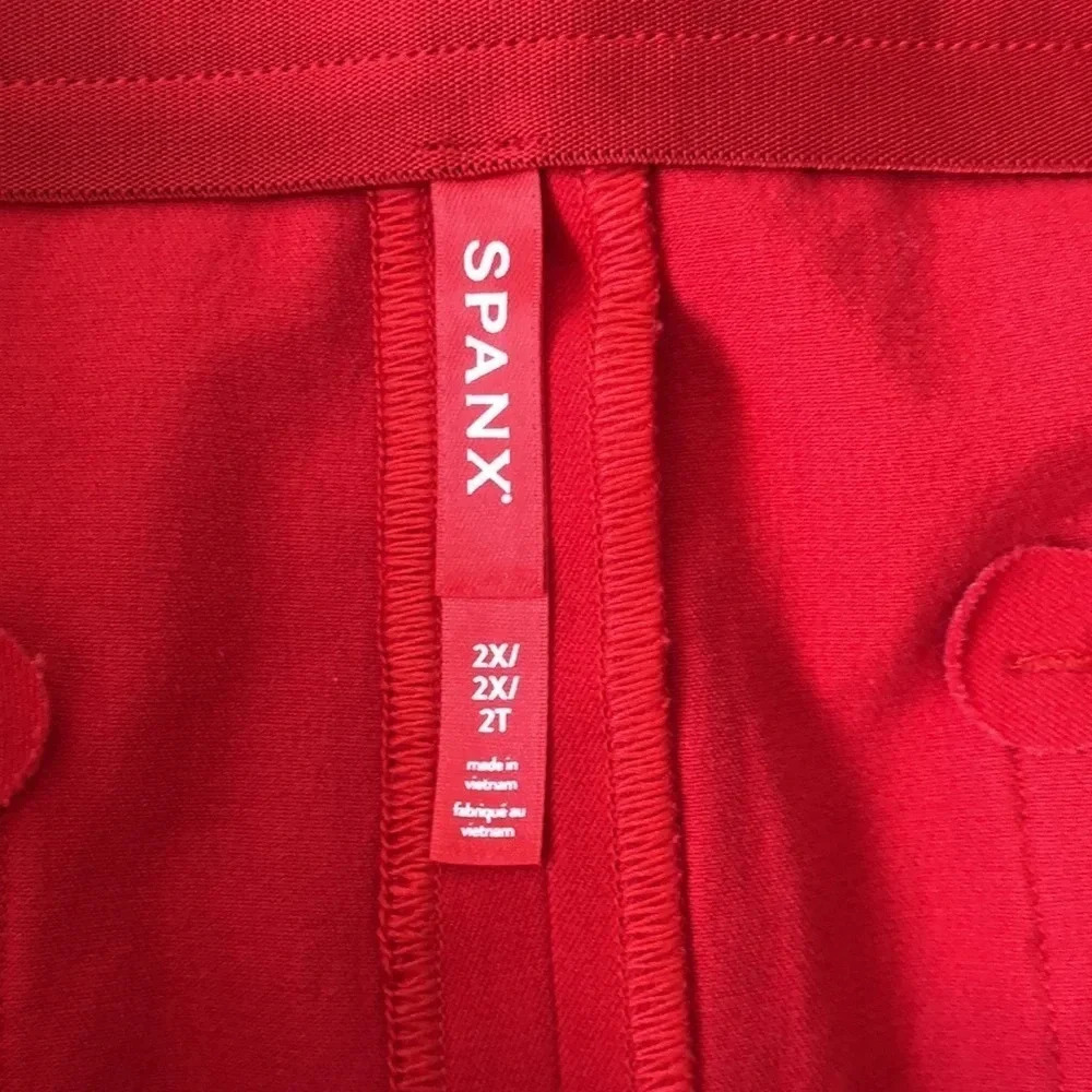 Spanx On The Go 4-Way Stretch 6 inch red shorts size 2X - Picture 6 of 8